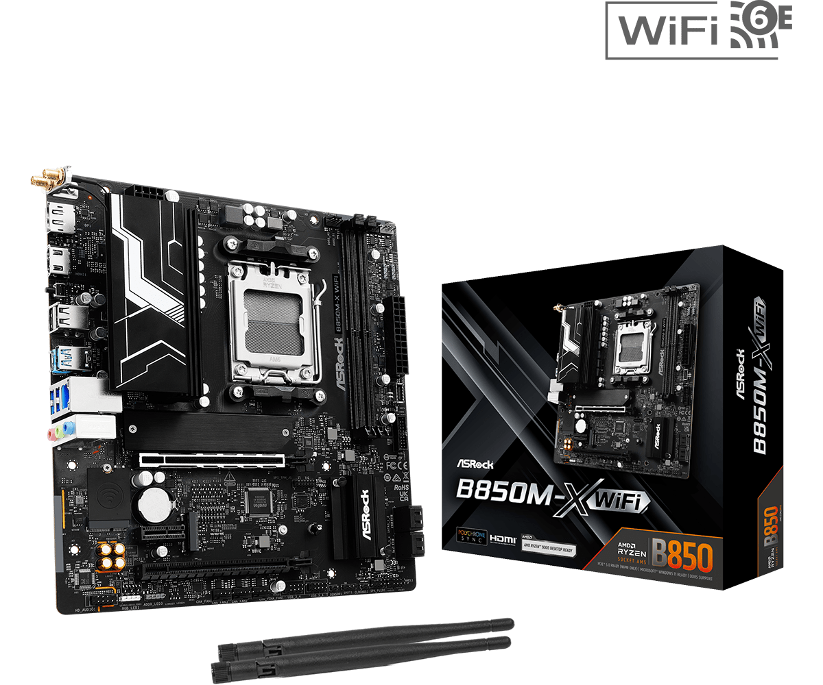 ASROCK New B850M-X WIFI 6E AMD - X870E Atx Motherboard recension och pris